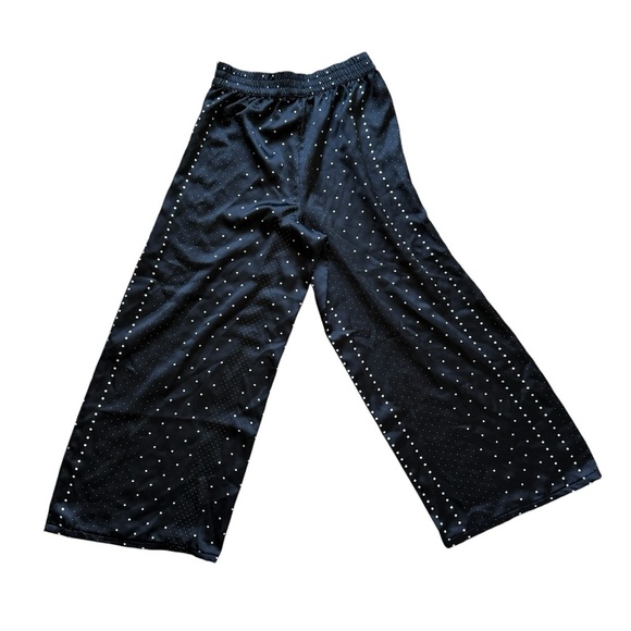 Victoria's Secret Women's XS Black Polka Dot Satin Pajama Pants Wide Leg Comfy - Picture 4 of 6